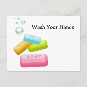 Cartão Postal Wash Your Hands