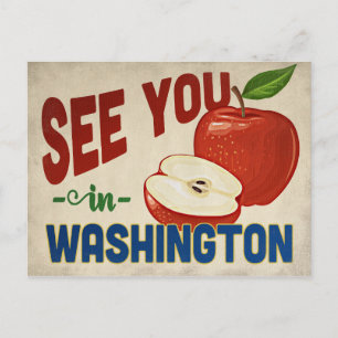 Cartão Postal Washington Apple - Viagens vintage