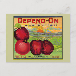 Cartão Postal Washington Apples