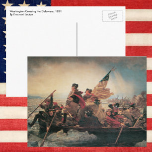 Cartão Postal Washington cruzando o Delaware por Emanuel Leutze