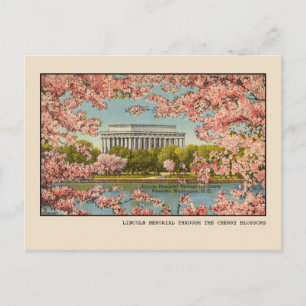 Cartão Postal Washington, D.C. Memorial Lincoln Vintage