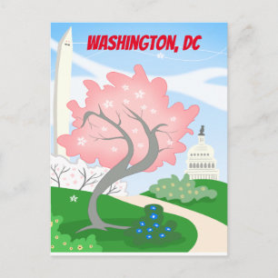Cartão Postal Washington, DC Cherry Blossoms