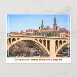Cartão Postal Washington DC Georgetown com Ponte