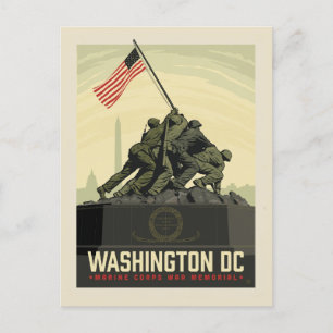 Cartão Postal Washington, DC   Memorial de Guerra do Corpo de Fu