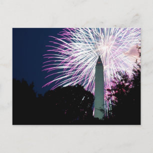 Cartão Postal Washington DC postcard with fireworks