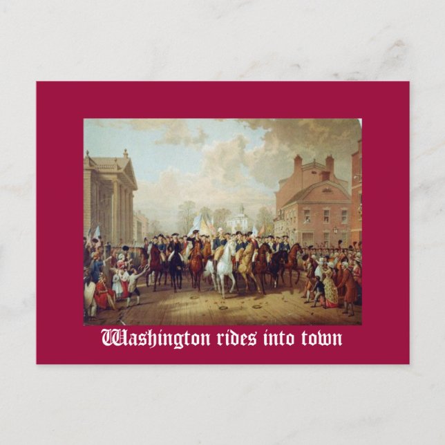 Cartão Postal Washington entra na cidade (Frente)