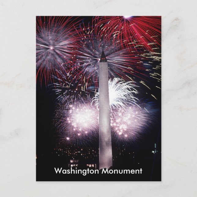 Cartão Postal Washington Monument Fireworks, ZSSG (Frente)