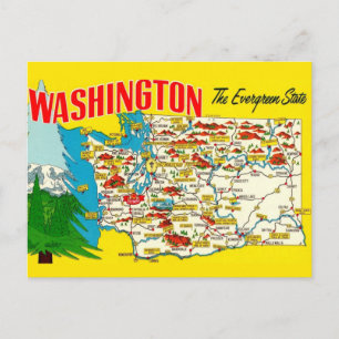 Cartão Postal Washington - O Estado Evergreen