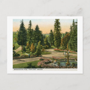 Cartão Postal Washington Park, Portland, Oregon Vintage