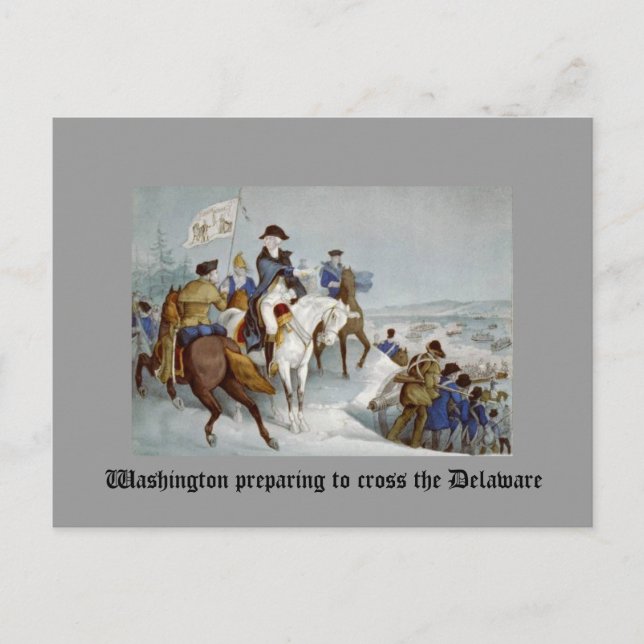 Cartão Postal Washington se preparando para atravessar o Delawar (Frente)