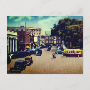 Cartão Postal Washington Square antigo, Newport, Rhode Island