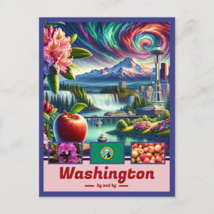 Cartão Postal Washington Wonders Iconic Landscapes