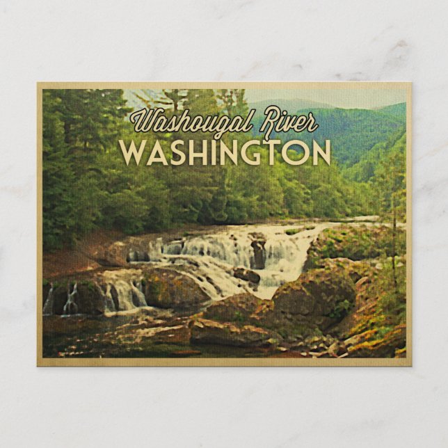 Cartão Postal Washougal River Washington (Frente)