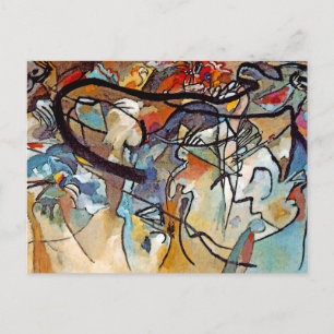 Cartão Postal Wassily Kandinsky - Composição Cinco Arte Abstrata