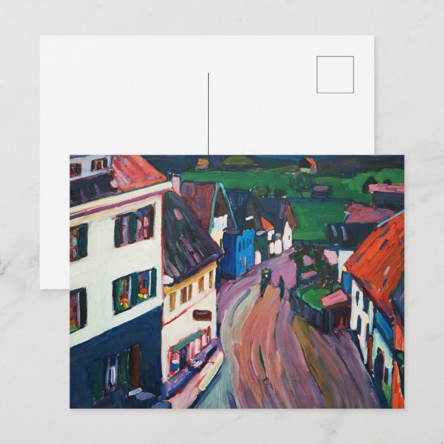 Cartão Postal Wassily Kandinsky, O Clássico Vibrante Da Cityscap (Frente/Verso)