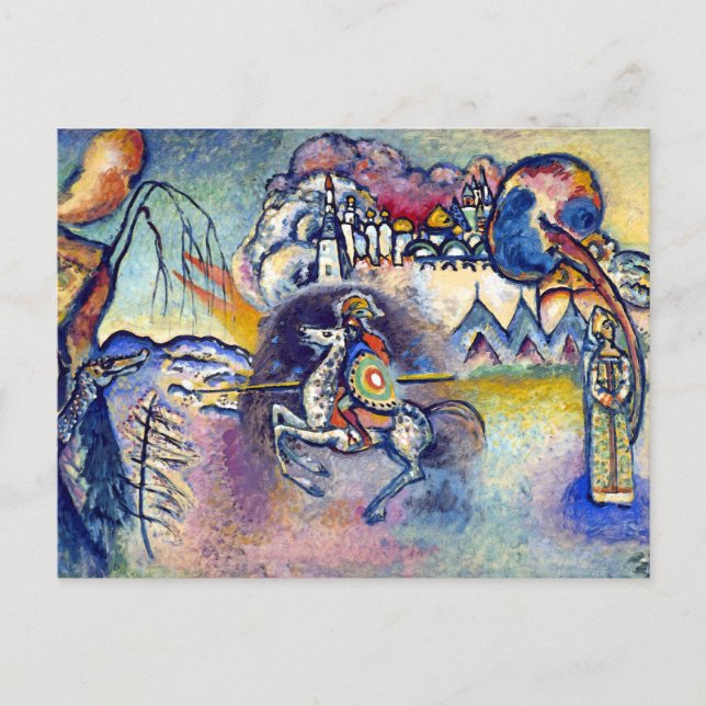 Cartão Postal Wassily Kandinsky - Santo George & The Hormens (Frente)