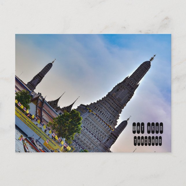 Cartão Postal Wat Arun na Tailândia de Bangkok (Frente)