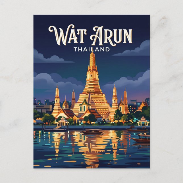 Cartão Postal Wat Arun Tailândia (Frente)