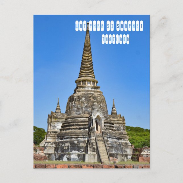 Cartão Postal Wat Phra Si Sanphet (Frente)
