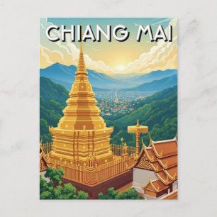 Cartão Postal Wat Phrathat Doi Suthep Chiang Mai Tailândia