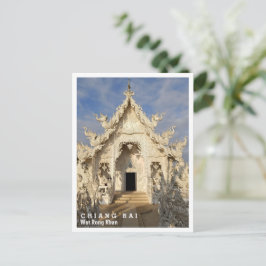 Cartão Postal Wat Rong Khun, Chiang Rai, Tailândia,