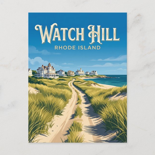Cartão Postal Watch Hill Rhode Island (Frente)