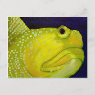 Cartão Postal Watchman Goby Fish Amarelo