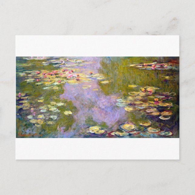 Cartão Postal Water Lily Pond em Giverny, Claude Monet (Frente)