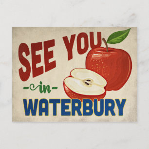 Cartão Postal Waterbury Connecticut Apple - Viagens vintage