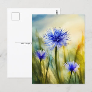 Cartão Postal Watercolor Cornflower, Pós-travessia