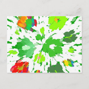 Cartão Postal Watercolor Floral Pop Art