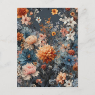 Cartão Postal Watercolor Illustração rústica vintage elegante