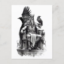 Watercolor ink pencil of norther god Odin