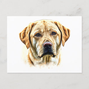 Cartão Postal Watercolor Labrador Retriever