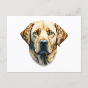 Cartão Postal Watercolor Labrador Retriever