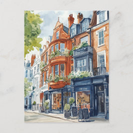 Cartão Postal Watercolor London: Cidades Vitorianas