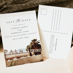 Cartão Postal Watercolor Palm Primaveras California Desert Boho