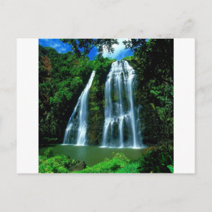 Cartão Postal Waterfall Opaekaa Kauai Hawaii
