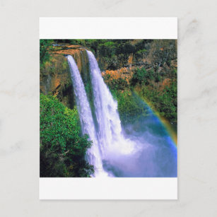 Cartão Postal Waterfall Wailua Kauai Hawaii