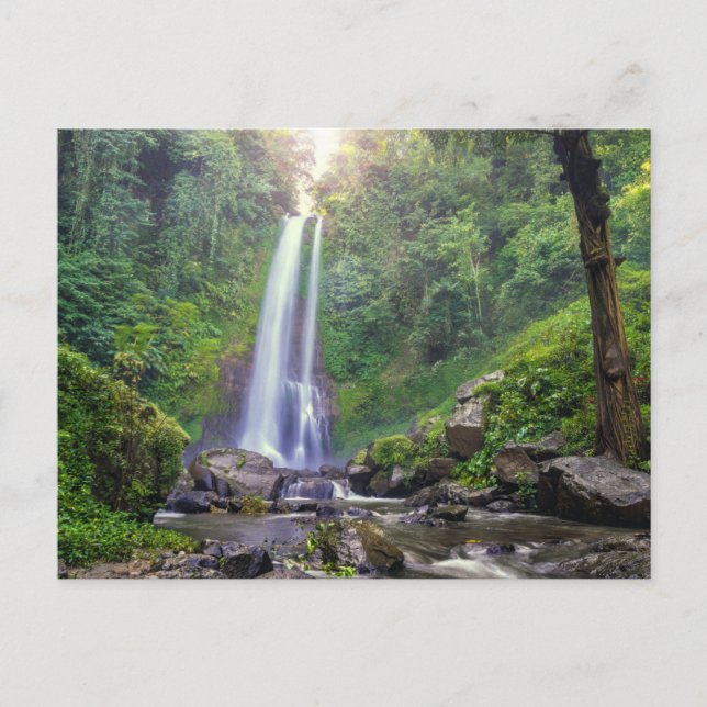 Cartão Postal Waterfalls | Bali, Indonesia (Frente)