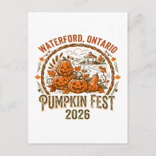 Cartão Postal Waterford Ontario Pumpkin Fest Ano 2026
