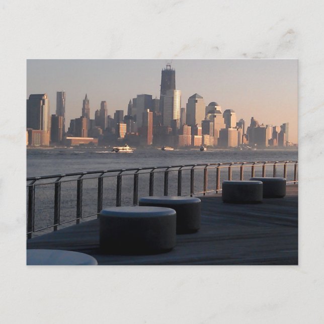 Cartão Postal Waterfront, Hoboken, N.J. (Frente)