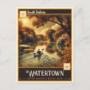 Cartão Postal Watertown (Dakota do Sul)   Vintage