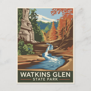 Cartão Postal Watkins Glen State Park, Stylist