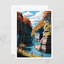 Watkins Glen State Park viagens vintage de Arte