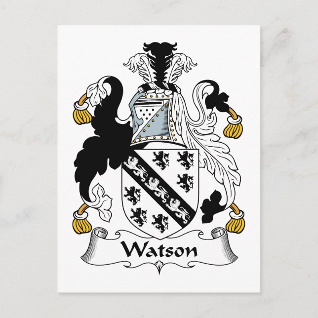 Cartão Postal Watson Family Crest (Frente)