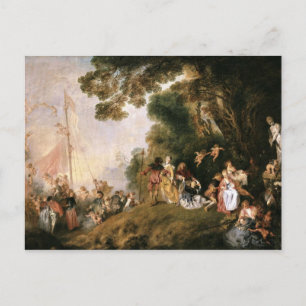 Cartão Postal Watteau, Jean-Antoine Art