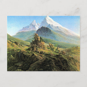 Cartão Postal Watzmann, belas artes de Caspar David Friedrich