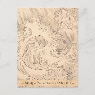 Cartão Postal Wave Katsushika Hokusai vintage