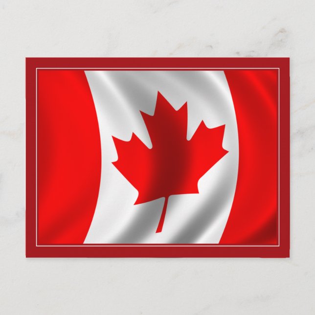 Cartão Postal Waving Canadian Flag (Frente)